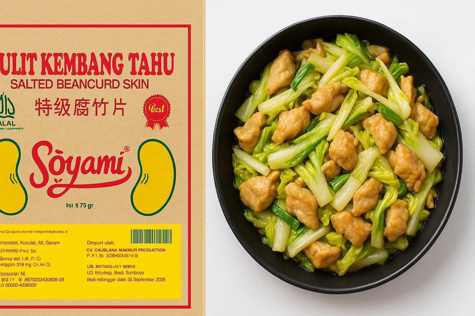 tumis ayam sawi putih 